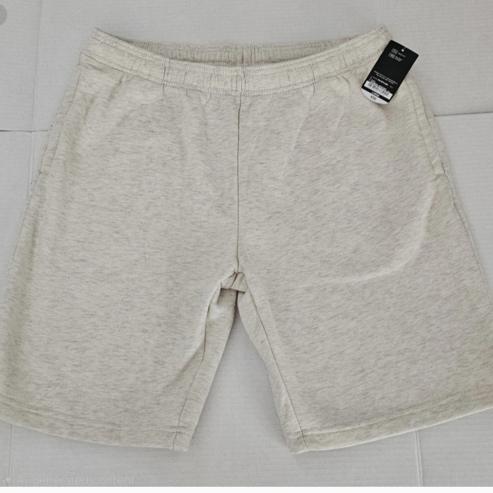 Men's Joggers Shorts Large Xersion Oatmeal Heather Color Cream